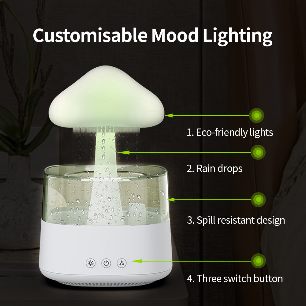 Rain Humidifier Mushroom Humidifier Rain Cloud Humidifier Water Drop Humidifier - CozyPath by Pathmol