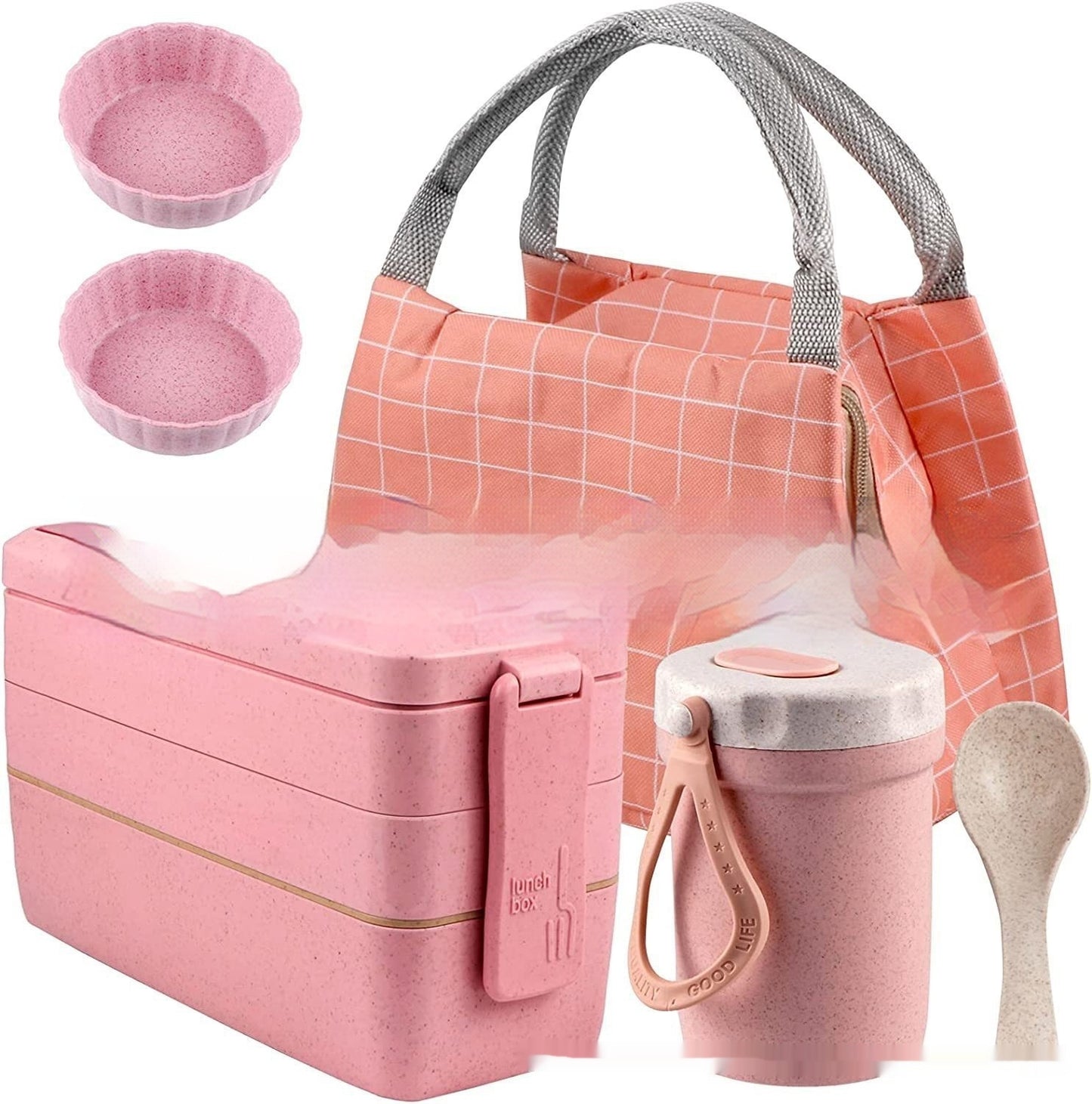 Amazon 8-piece Set Japanese Lunch Box Suit Thermal Bag Breakfast Soup Cups Bento Box Set Suit - CozyPath by Pathmol