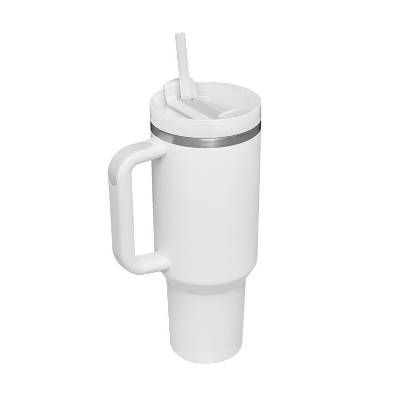 40 Oz Tumbler With Handle Straw Insulated, Stainless Steel Spill Proof Vacuum Coffee Cup Tumbler With Lid Tapered Mug Gifts For Valentine Lover Suitable For Car Gym Office Travel - CozyPath by Pathmol