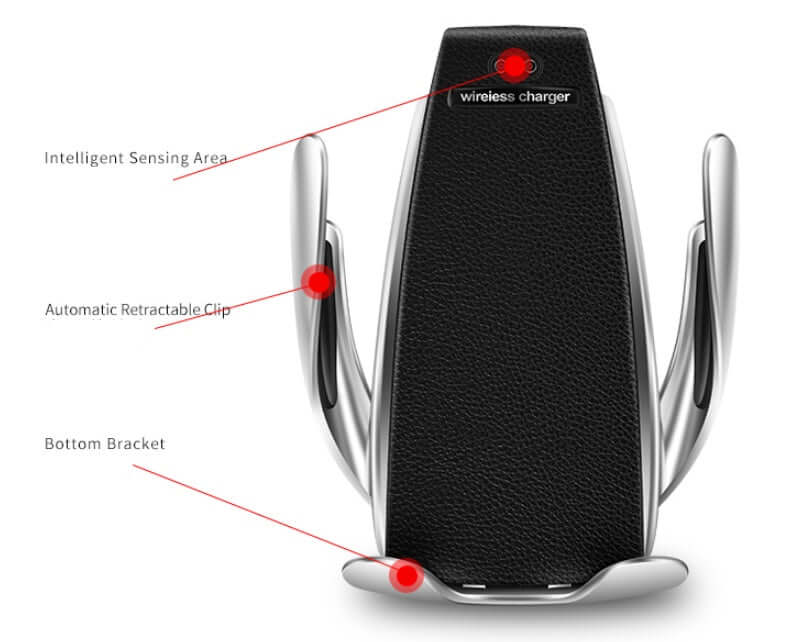 Car Wireless Charger 10W Induction Car Fast Wireless Charging With Car Phone Holder S5 - CozyPath by Pathmol