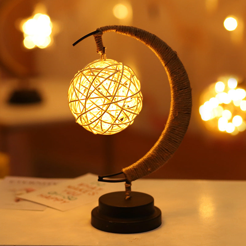 Led Moon Light Wrought Iron Ornament Light Star Shape Copper Wire Light Decorative Light USB Battery - CozyPath by Pathmol