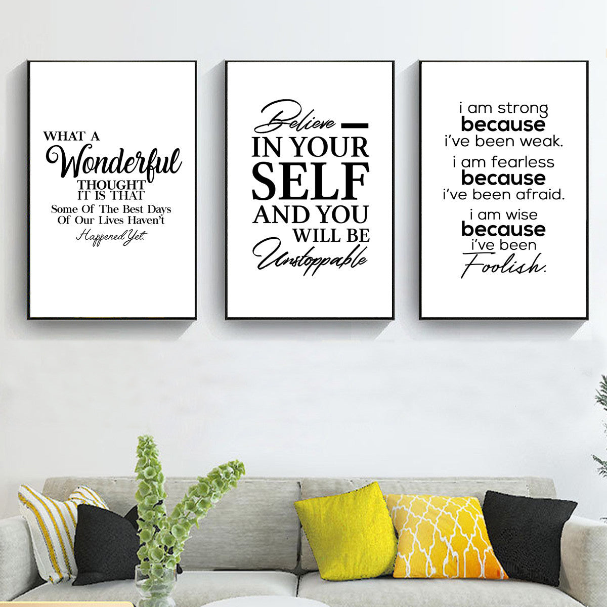 Poster Quote Canvas Painting Phrases Motivational Wall-Art Home-Decor Pictures Minimalist - CozyPath by Pathmol