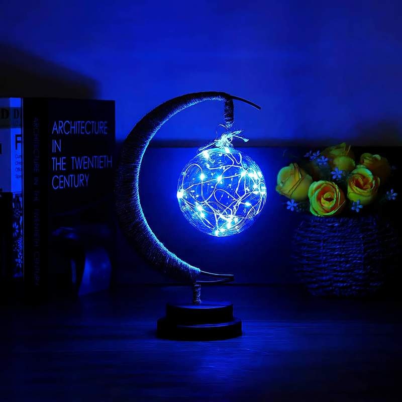 Led Moon Light Wrought Iron Ornament Light Star Shape Copper Wire Light Decorative Light USB Battery - CozyPath by Pathmol