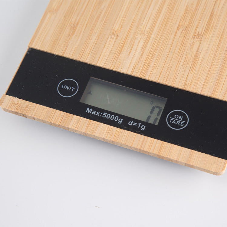 Bamboo panel kitchen scale - CozyPath by Pathmol