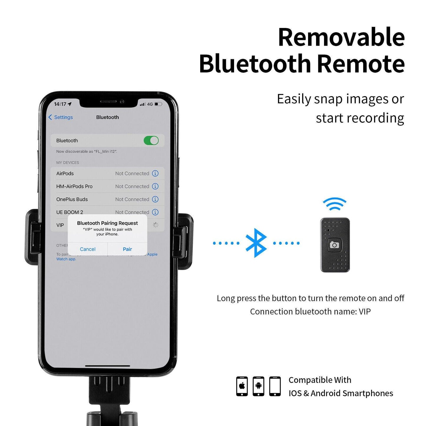 Selfie Stick Bluetooth Remote Phone Holder Tripod Stand For Universal - CozyPath by Pathmol