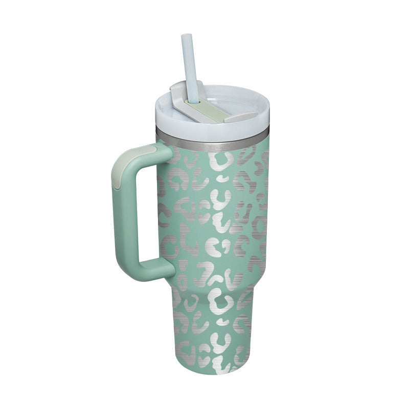 40 Oz Tumbler With Handle Straw Insulated, Stainless Steel Spill Proof Vacuum Coffee Cup Tumbler With Lid Tapered Mug Gifts For Valentine Lover Suitable For Car Gym Office Travel - CozyPath by Pathmol