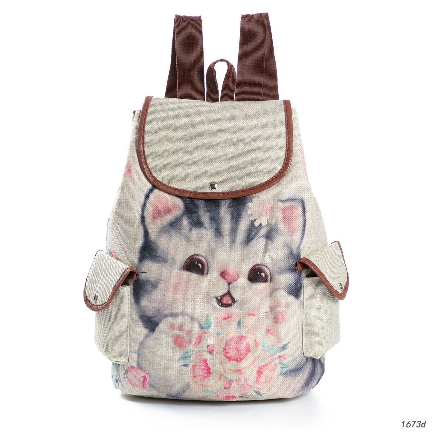 Retro Cute Cat Drawstring Backpacks - CozyPath by Pathmol