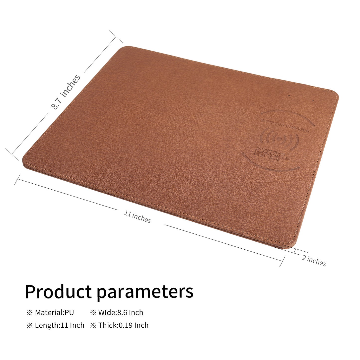QI wireless charging mouse pad fast charging 5W - CozyPath by Pathmol