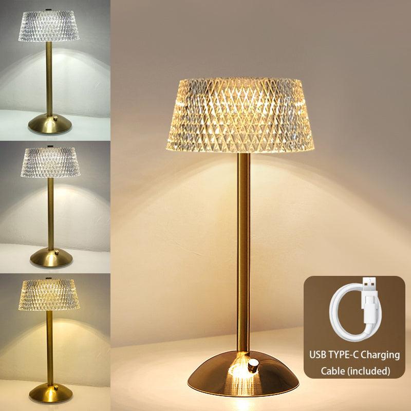 12 Acrylic Metal Desk Lamp LED Outdoor Crystal USB - CozyPath by Pathmol