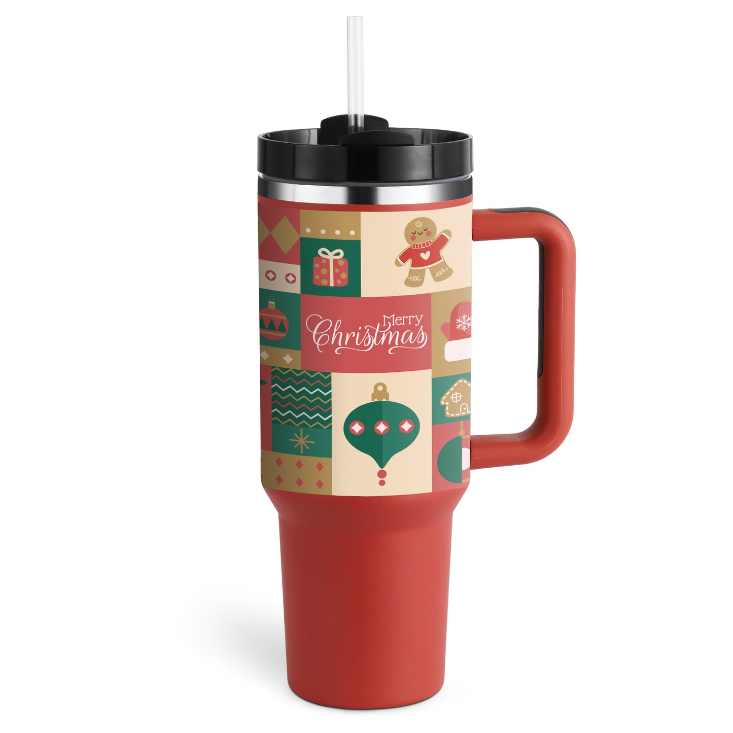 40 Oz Tumbler With Handle Straw Insulated, Stainless Steel Spill Proof Vacuum Coffee Cup Tumbler With Lid Tapered Mug Gifts For Valentine Lover Suitable For Car Gym Office Travel - CozyPath by Pathmol