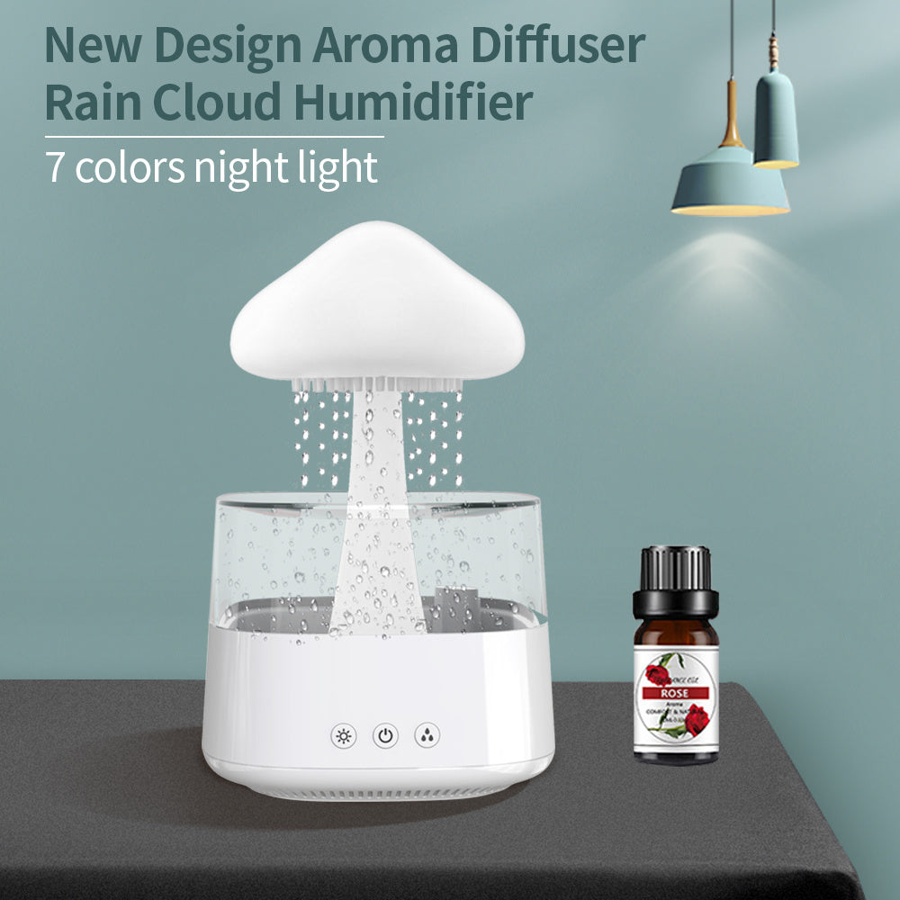 Rain Humidifier Mushroom Humidifier Rain Cloud Humidifier Water Drop Humidifier - CozyPath by Pathmol