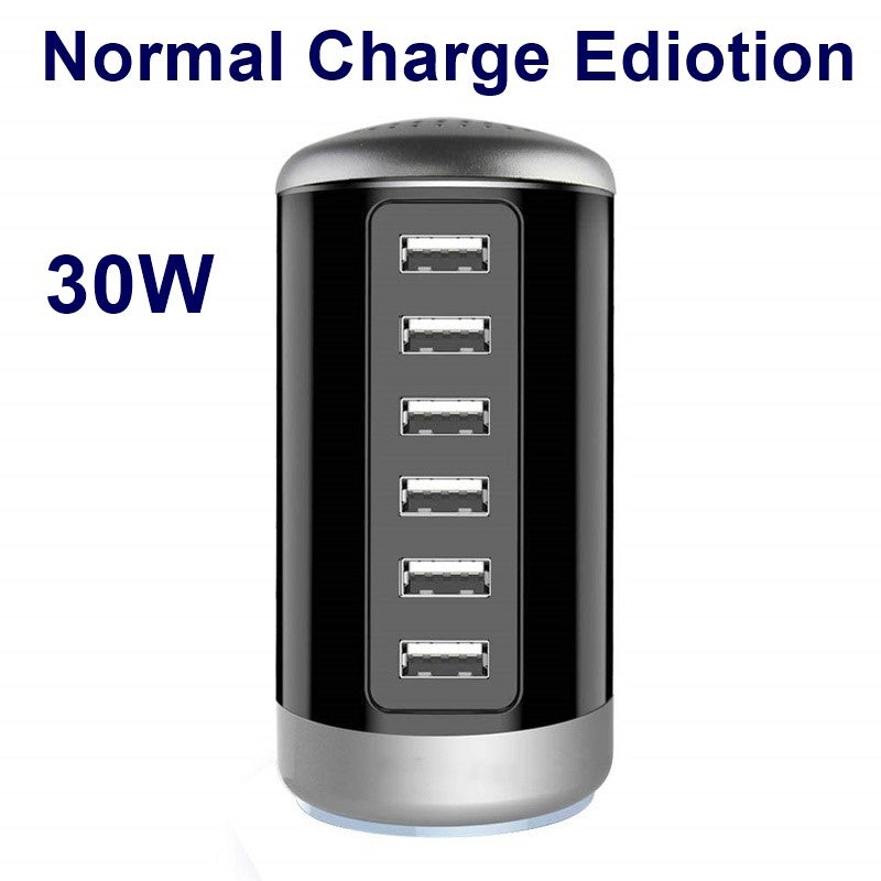 USB C Charging Station With 6Ports Mobile Phone Charger Multi-port Usb Cylindrical Charger - CozyPath by Pathmol