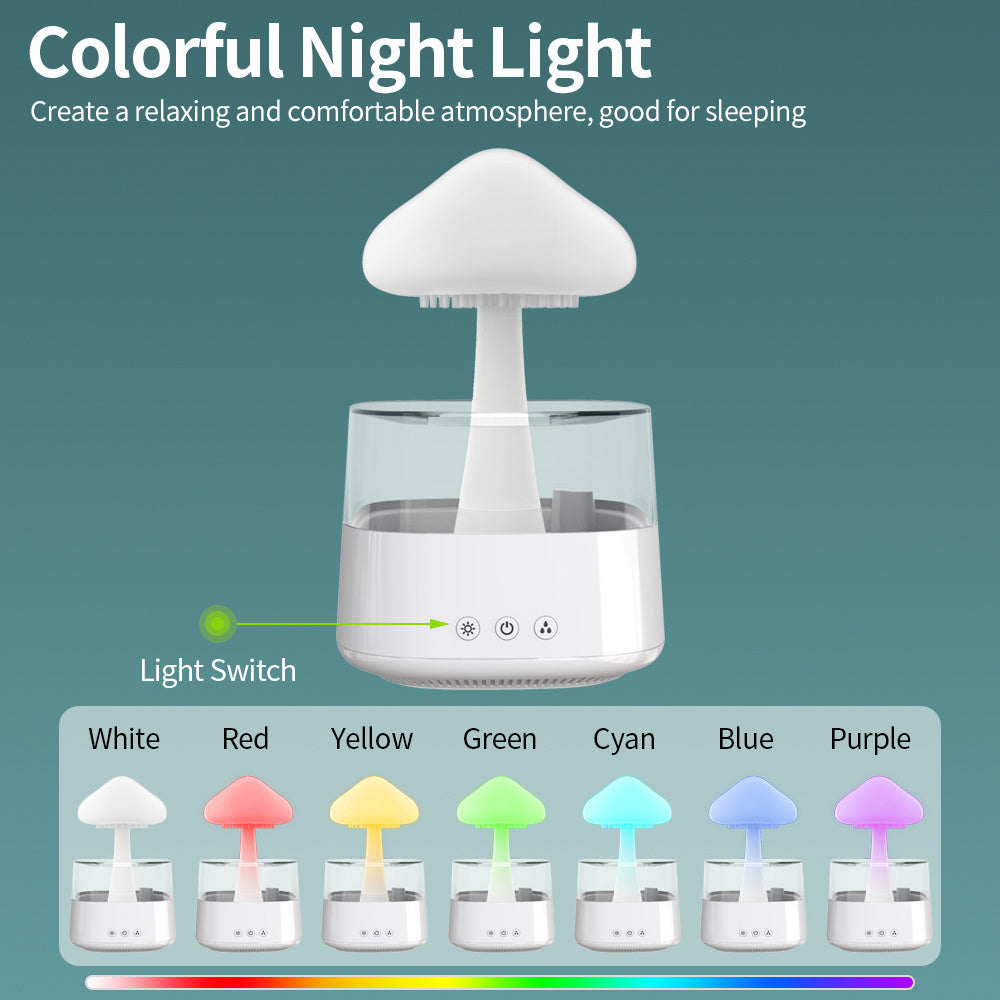 Rain Humidifier Mushroom Humidifier Rain Cloud Humidifier Water Drop Humidifier - CozyPath by Pathmol