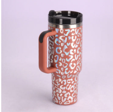 40 Oz Tumbler With Handle Straw Insulated, Stainless Steel Spill Proof Vacuum Coffee Cup Tumbler With Lid Tapered Mug Gifts For Valentine Lover Suitable For Car Gym Office Travel - CozyPath by Pathmol