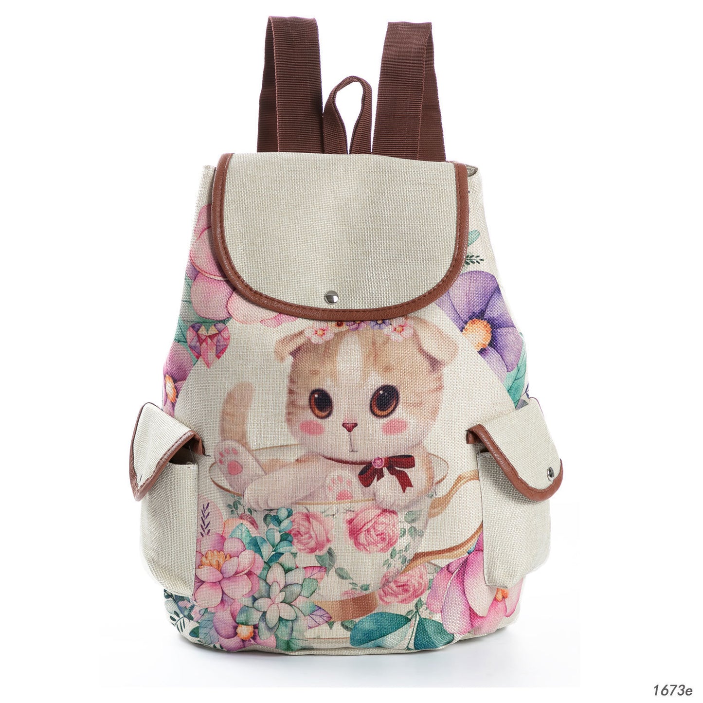 Retro Cute Cat Drawstring Backpacks - CozyPath by Pathmol