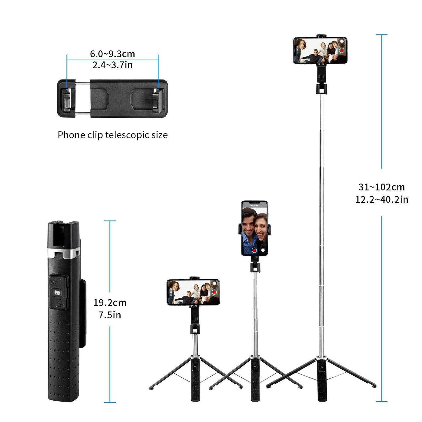 Selfie Stick Bluetooth Remote Phone Holder Tripod Stand For Universal - CozyPath by Pathmol