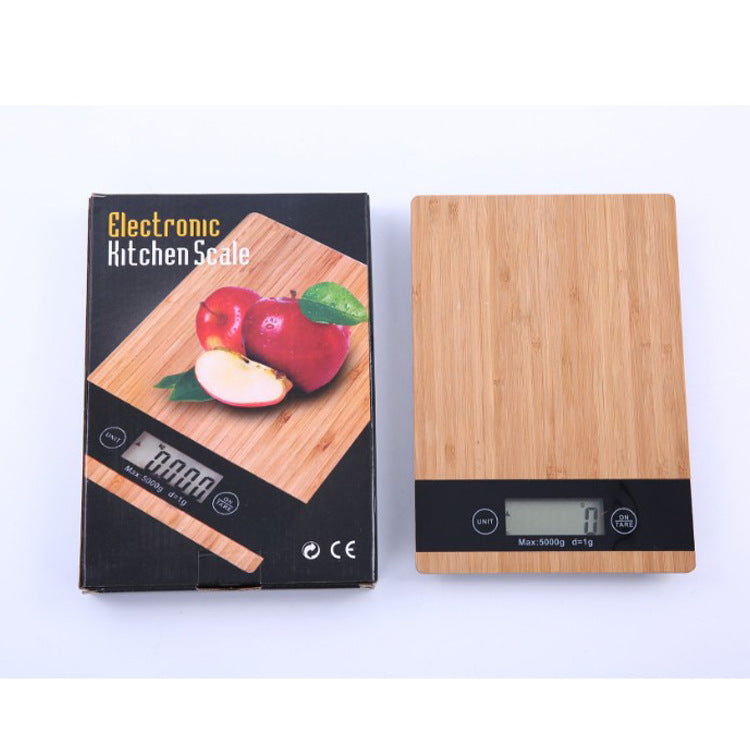 Bamboo panel kitchen scale - CozyPath by Pathmol