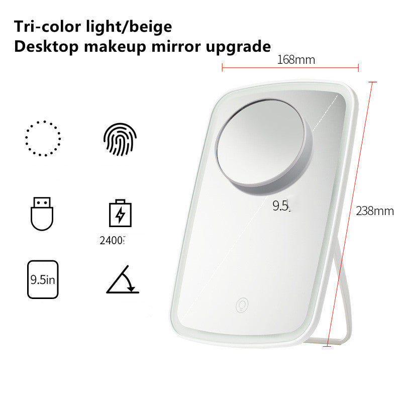 Portable Folding Desktop LED Makeup Mirror - CozyPath by Pathmol