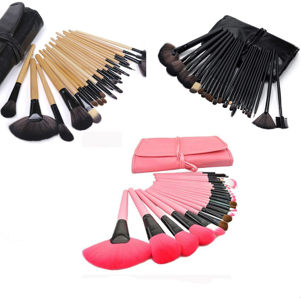 24 Logs Black Makeup Brush Set Brush Beauty Tools Make-up Makeup Brush Set - CozyPath by Pathmol