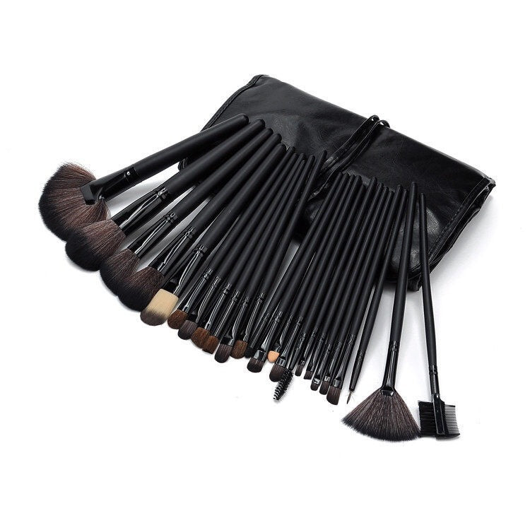24 Logs Black Makeup Brush Set Brush Beauty Tools Make-up Makeup Brush Set - CozyPath by Pathmol
