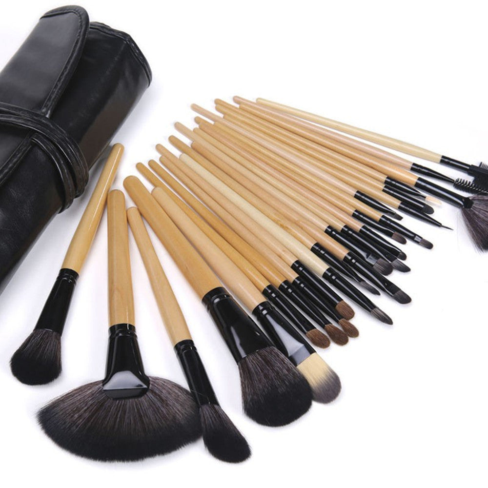 24 Logs Black Makeup Brush Set Brush Beauty Tools Make-up Makeup Brush Set - CozyPath by Pathmol