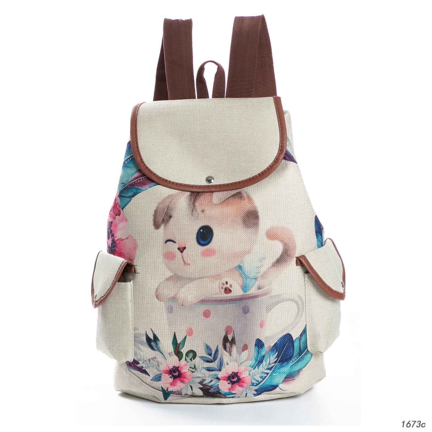 Retro Cute Cat Drawstring Backpacks - CozyPath by Pathmol