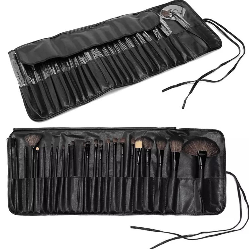 24 Logs Black Makeup Brush Set Brush Beauty Tools Make-up Makeup Brush Set - CozyPath by Pathmol