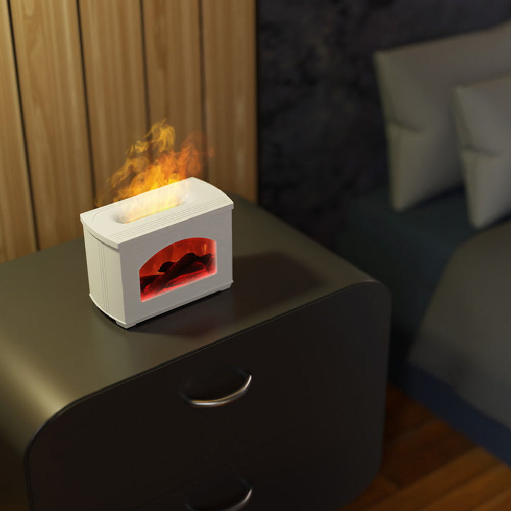 2024 New Simulated Fireplace Air Humidifier Flame Effect Aroma Oil Diffuser Aromatherapy Humidifiers Mist Sprayer Air Purifier - CozyPath by Pathmol