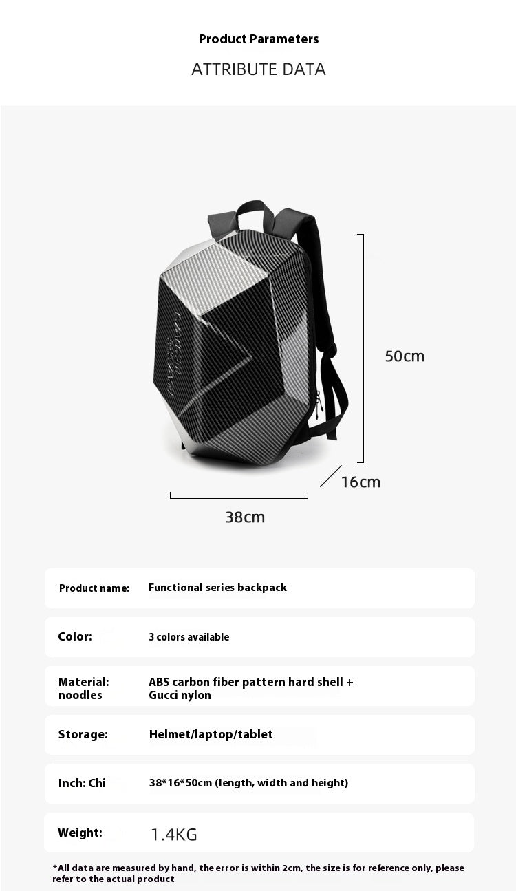 Motorcycle Knight Hard Shell Backpack Backpack - CozyPath by Pathmol