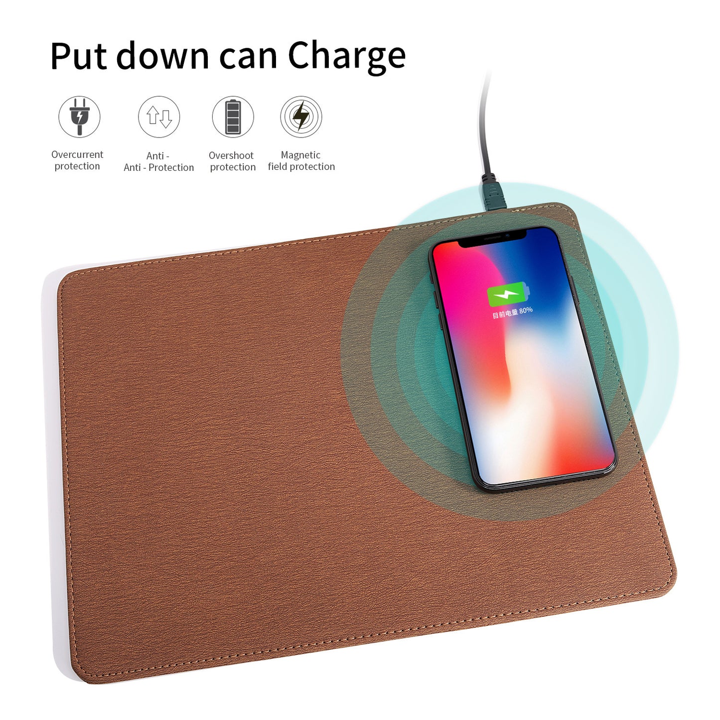 QI wireless charging mouse pad fast charging 5W - CozyPath by Pathmol