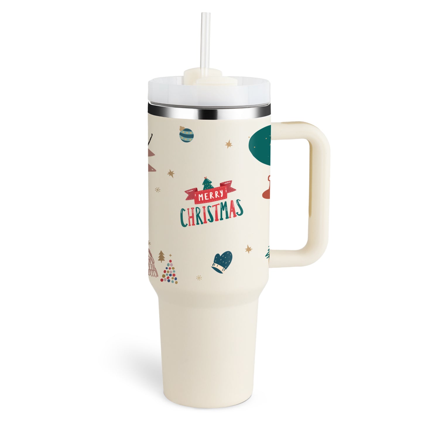 40 Oz Tumbler With Handle Straw Insulated, Stainless Steel Spill Proof Vacuum Coffee Cup Tumbler With Lid Tapered Mug Gifts For Valentine Lover Suitable For Car Gym Office Travel - CozyPath by Pathmol