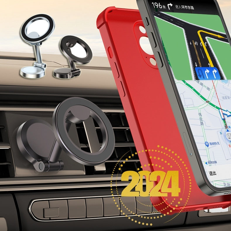Magnetic Car Phone Mount All-Metal Foldable Phone Holder For Car Strongest Magnet Dashboard Phone Mount For Phone - CozyPath by Pathmol