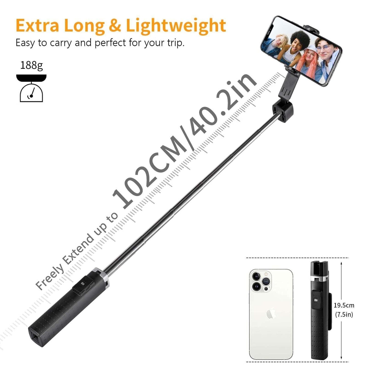 Selfie Stick Bluetooth Remote Phone Holder Tripod Stand For Universal - CozyPath by Pathmol