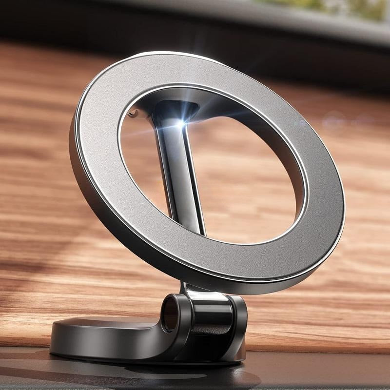 Magnetic Car Phone Mount All-Metal Foldable Phone Holder For Car Strongest Magnet Dashboard Phone Mount For Phone - CozyPath by Pathmol