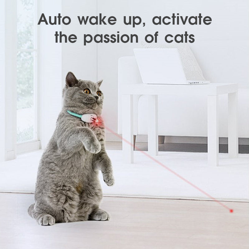 Automatic Cat Toy Smart Laser Teasing Cat Collar Electric USB Charging Kitten Amusing Toys Interactive Training Pet Items - CozyPath by Pathmol