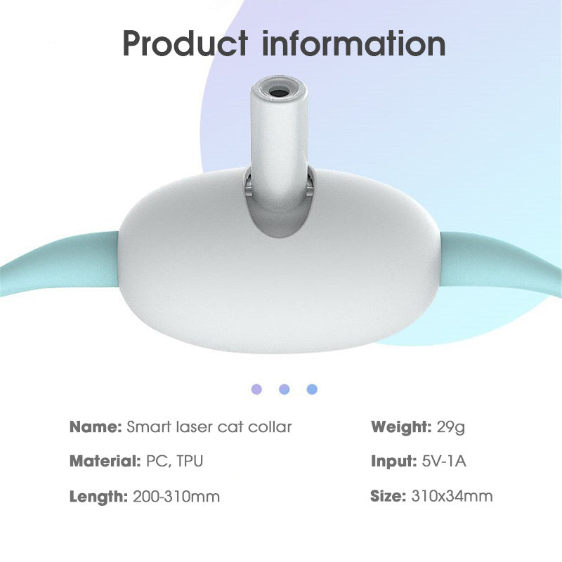 Automatic Cat Toy Smart Laser Teasing Cat Collar Electric USB Charging Kitten Amusing Toys Interactive Training Pet Items - CozyPath by Pathmol