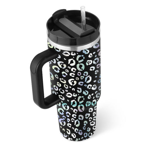 40 Oz Tumbler With Handle Straw Insulated, Stainless Steel Spill Proof Vacuum Coffee Cup Tumbler With Lid Tapered Mug Gifts For Valentine Lover Suitable For Car Gym Office Travel - CozyPath by Pathmol