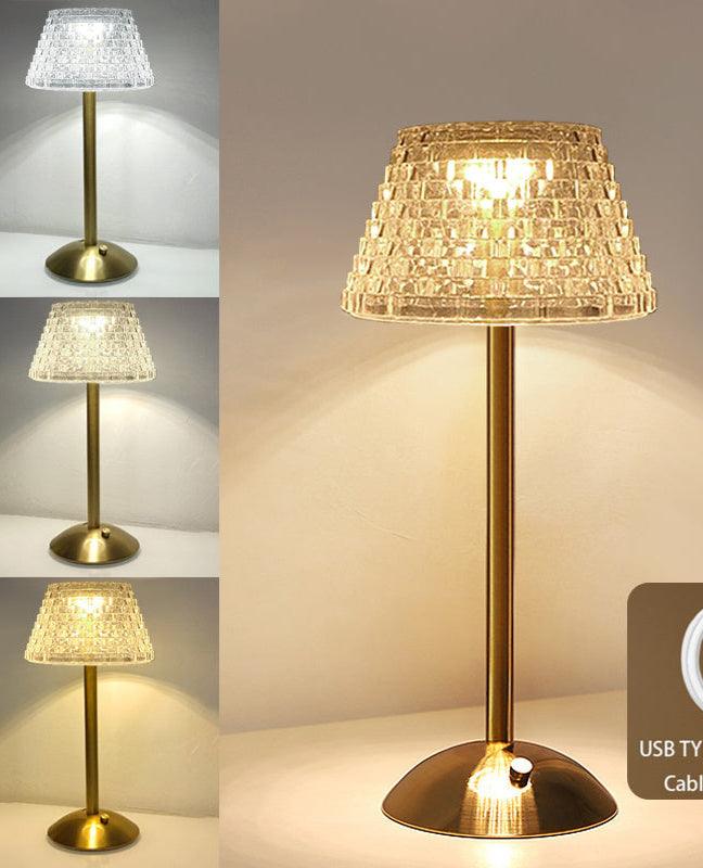 12 Acrylic Metal Desk Lamp LED Outdoor Crystal USB - CozyPath by Pathmol
