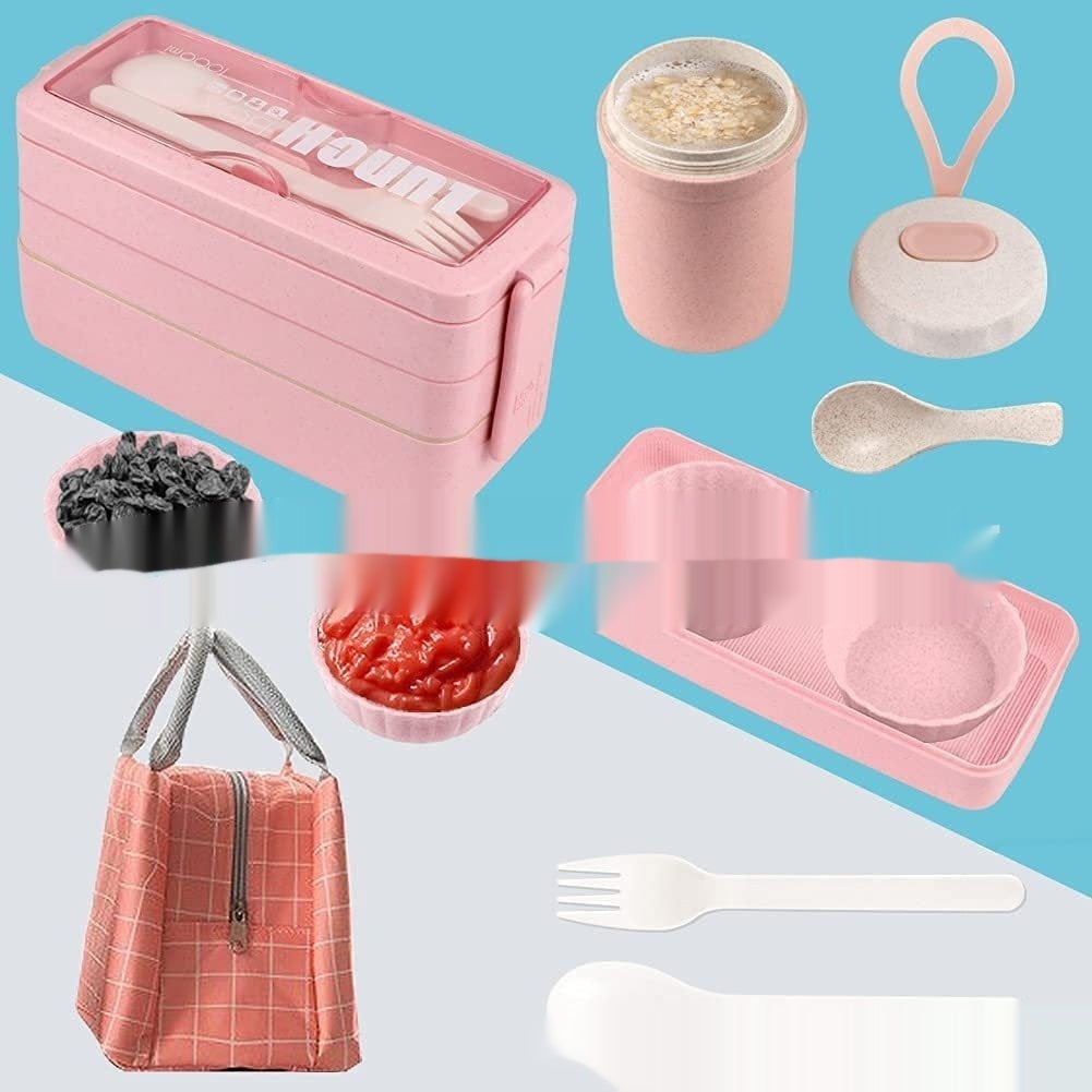 Amazon 8-piece Set Japanese Lunch Box Suit Thermal Bag Breakfast Soup Cups Bento Box Set Suit - CozyPath by Pathmol