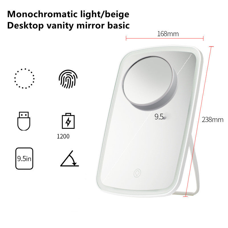 Portable Folding Desktop LED Makeup Mirror - CozyPath by Pathmol