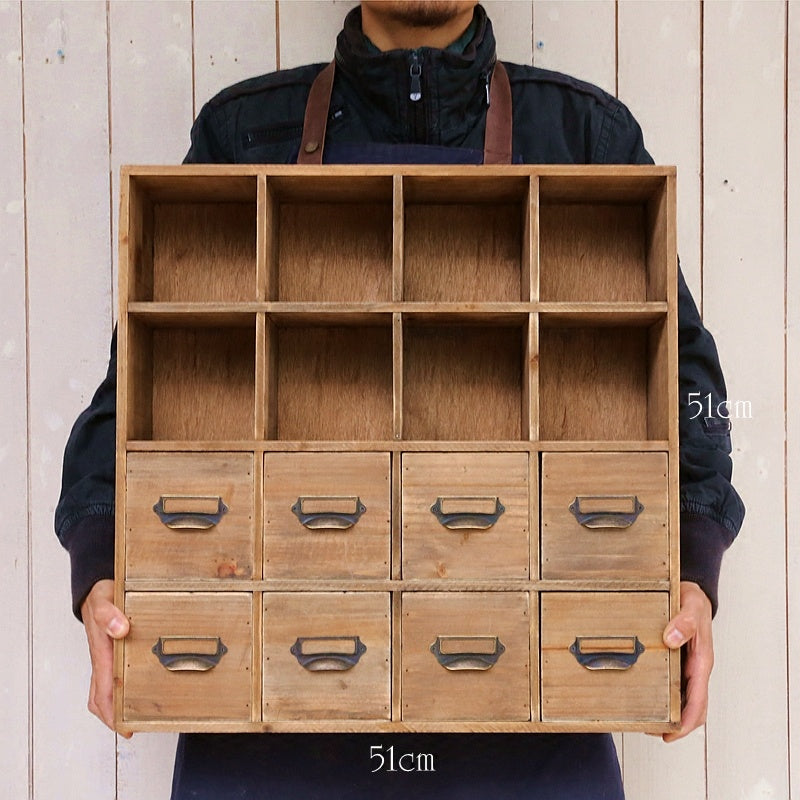 Retro Wooden Dormitory Desk Organizer Storage Box - CozyPath by Pathmol