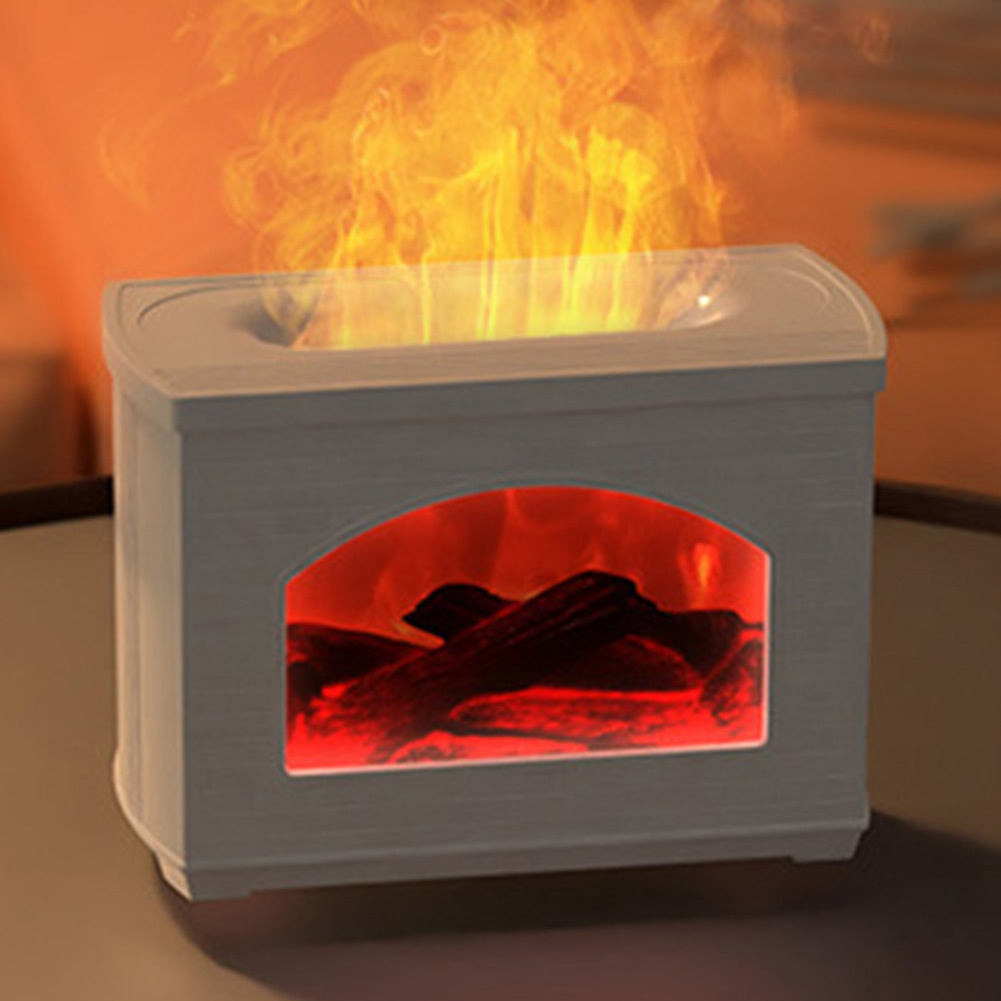 2024 New Simulated Fireplace Air Humidifier Flame Effect Aroma Oil Diffuser Aromatherapy Humidifiers Mist Sprayer Air Purifier - CozyPath by Pathmol