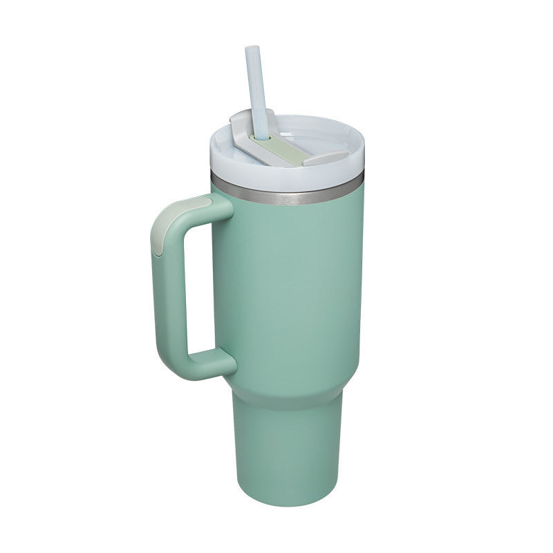 40 Oz Tumbler With Handle Straw Insulated, Stainless Steel Spill Proof Vacuum Coffee Cup Tumbler With Lid Tapered Mug Gifts For Valentine Lover Suitable For Car Gym Office Travel - CozyPath by Pathmol