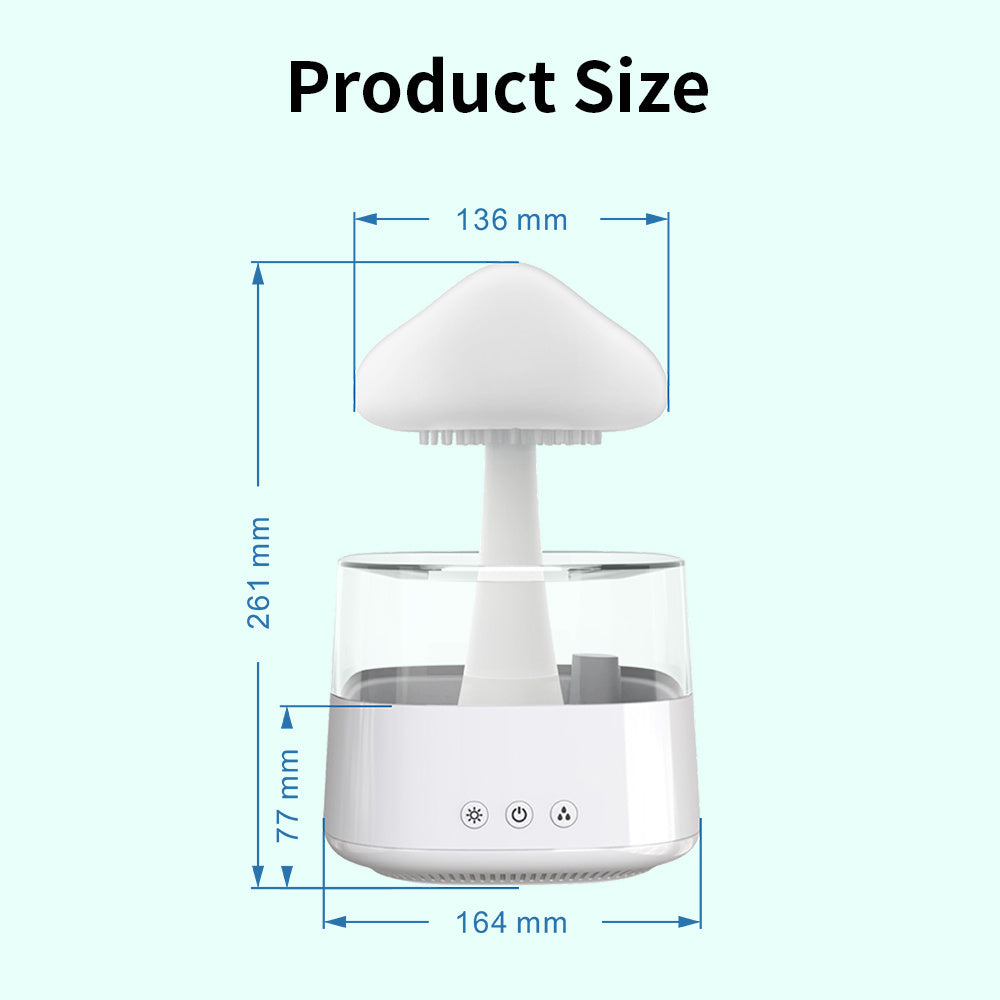 Rain Humidifier Mushroom Humidifier Rain Cloud Humidifier Water Drop Humidifier - CozyPath by Pathmol