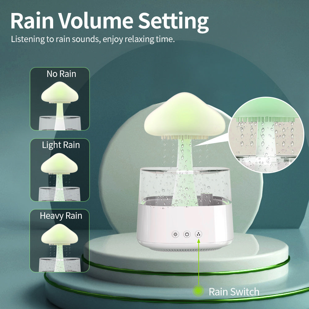Rain Humidifier Mushroom Humidifier Rain Cloud Humidifier Water Drop Humidifier - CozyPath by Pathmol