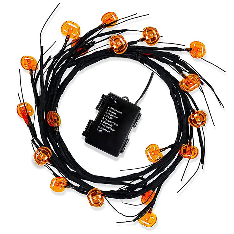 Halloween LED Willow Vine String Light Cool Cartoon Bat Pumpkin Decoration For Indoor Outdoor Party House Decor - CozyPath by Pathmol