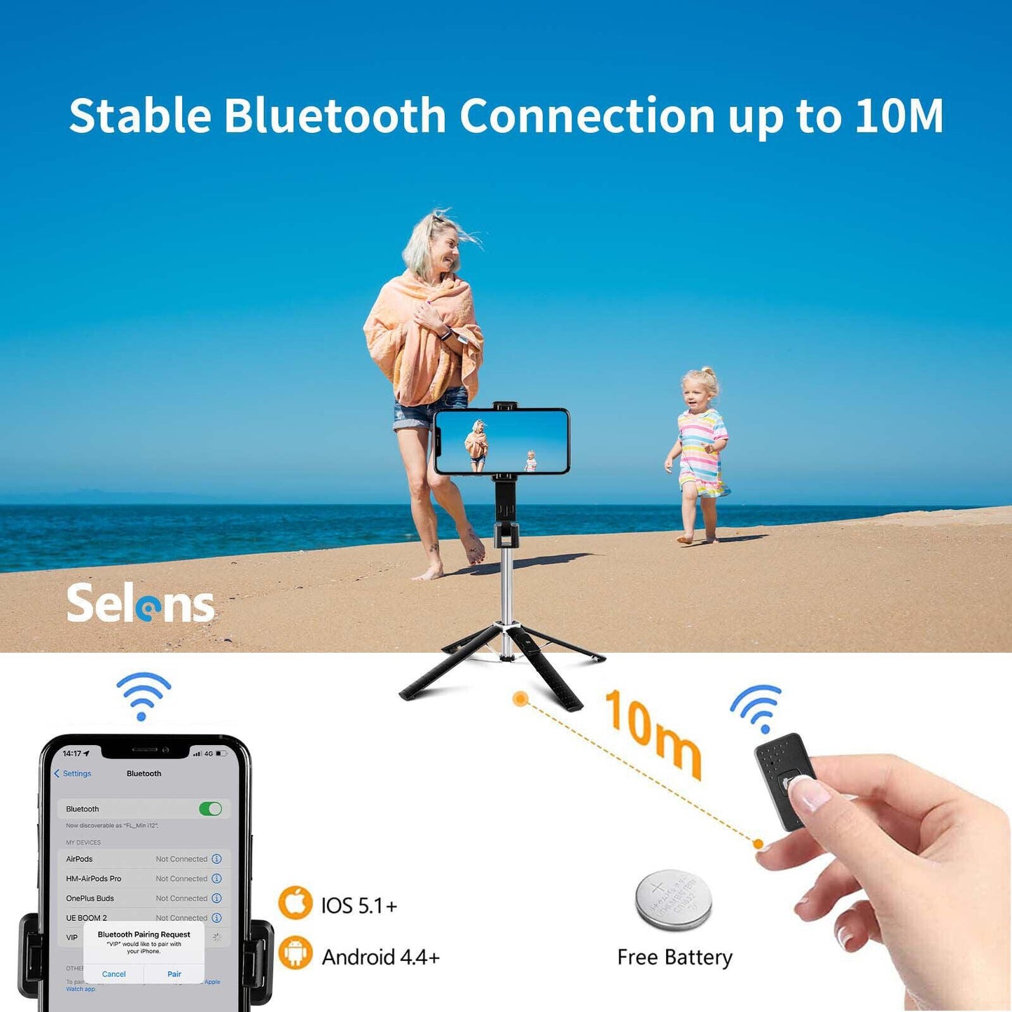 Selfie Stick Bluetooth Remote Phone Holder Tripod Stand For Universal - CozyPath by Pathmol