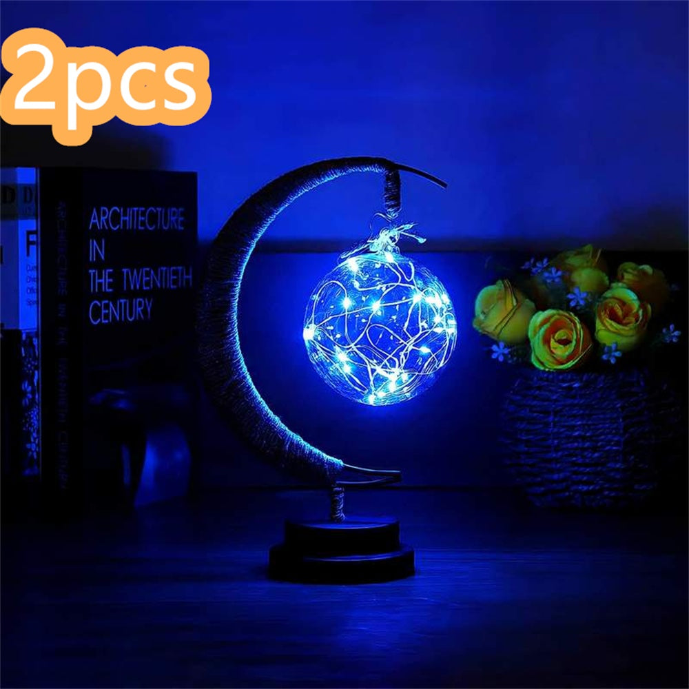 Led Moon Light Wrought Iron Ornament Light Star Shape Copper Wire Light Decorative Light USB Battery - CozyPath by Pathmol