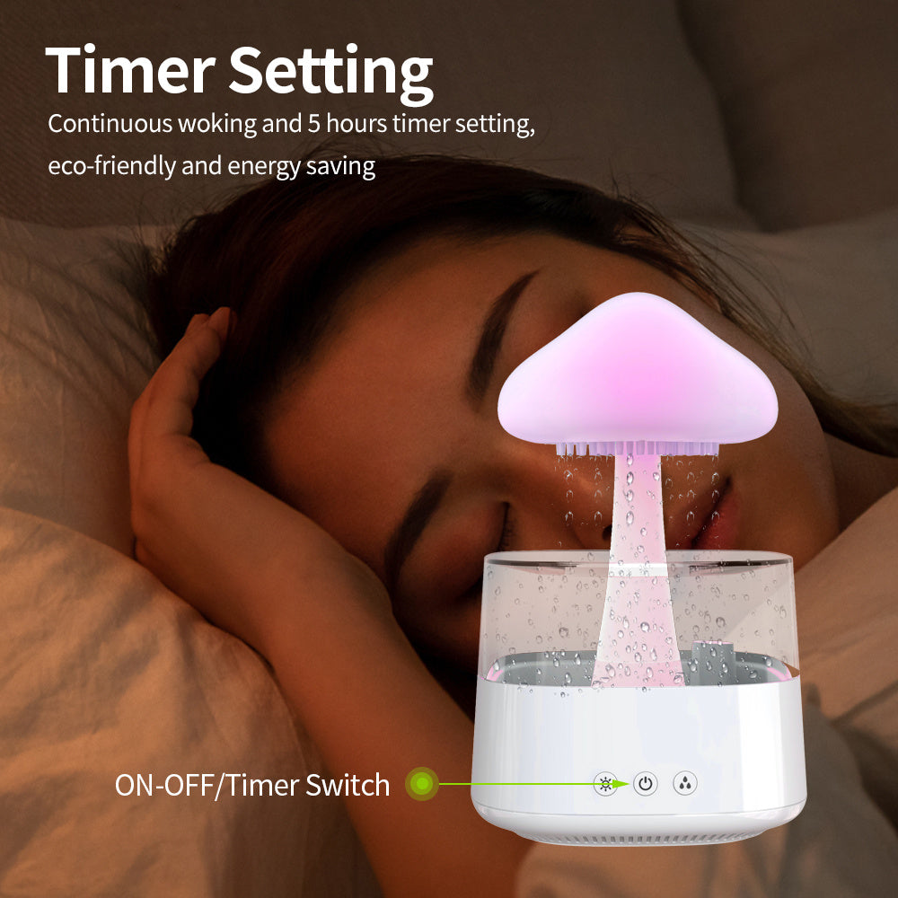 Rain Humidifier Mushroom Humidifier Rain Cloud Humidifier Water Drop Humidifier - CozyPath by Pathmol