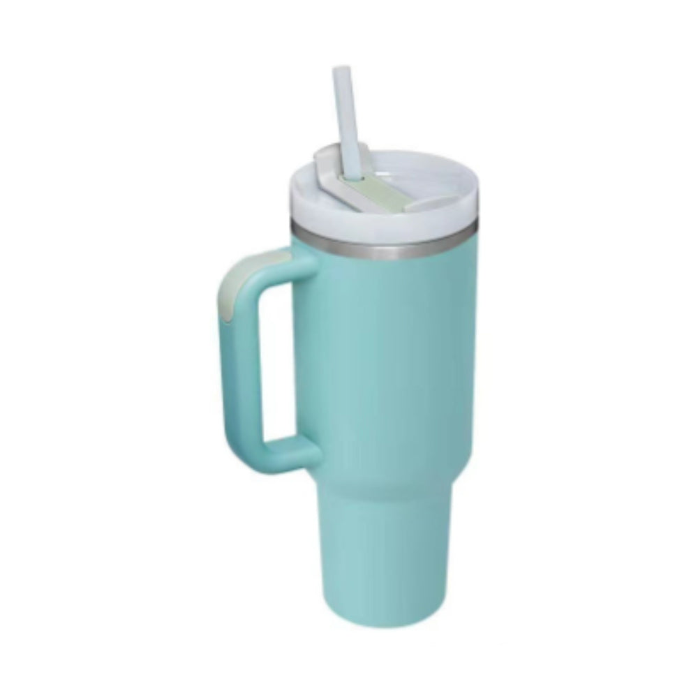 40 Oz Tumbler With Handle Straw Insulated, Stainless Steel Spill Proof Vacuum Coffee Cup Tumbler With Lid Tapered Mug Gifts For Valentine Lover Suitable For Car Gym Office Travel - CozyPath by Pathmol